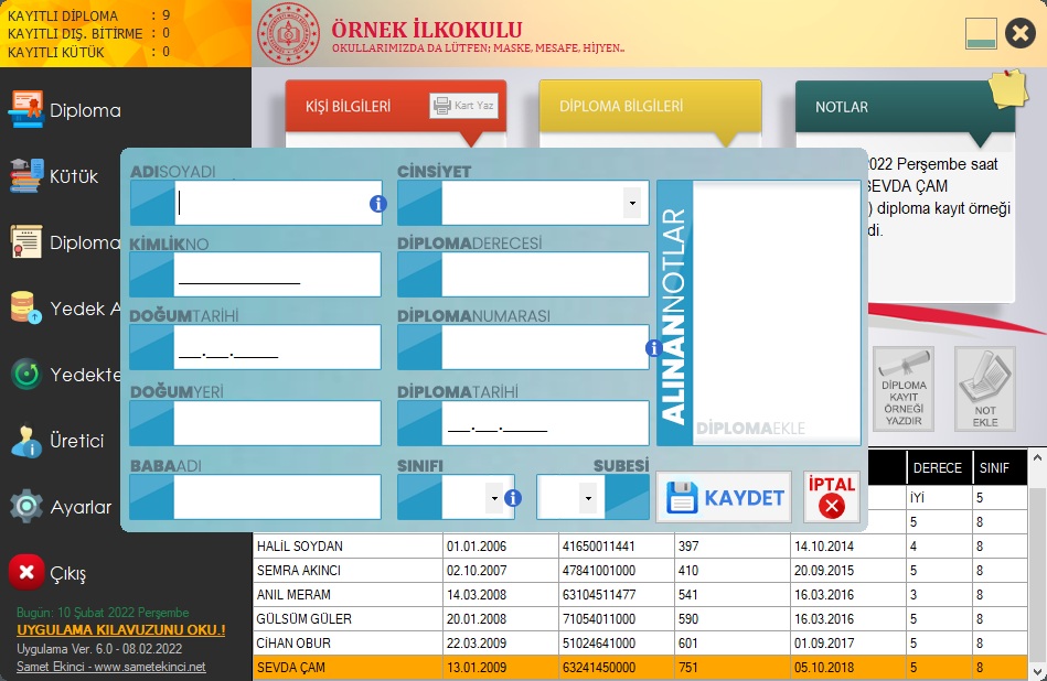 Diploma Uygulaması Ekran Görüntüsü 2