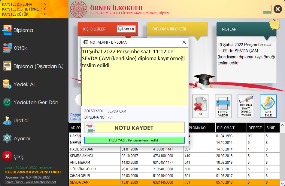 Diploma Uygulaması Ekran Görüntüsü 4