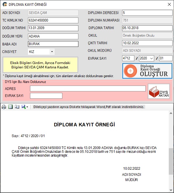 Diploma Uygulaması Ekran Görüntüsü 7